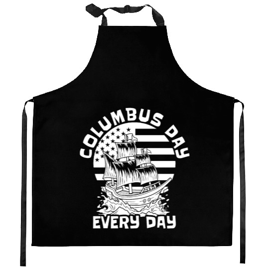 Columbus Day 1492 Kitchen Aprons
