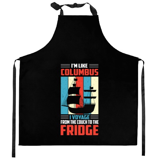 Columbus Day 1492 Kitchen Aprons