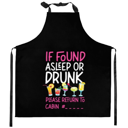 Cruise Ship Vacation Friends Kitchen Aprons