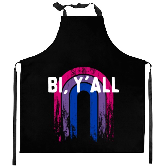 Bi Y'all Bisexual Sayings Bi Pride Quotes LGBTQ Kitchen Aprons