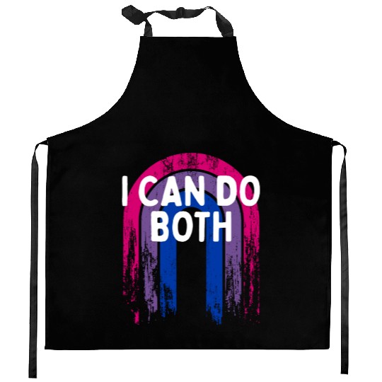 I Can Do Both Bisexual LGBTQ Bi Pride Pansexual Kitchen Aprons