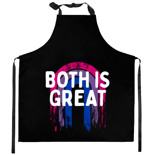Both Is Great Bisexual LGBTQ Bi Pride Pansexual Kitchen Aprons