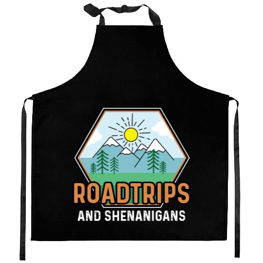 Road Trip Shenanigans Nature Lover And Explorer Gi Kitchen Aprons
