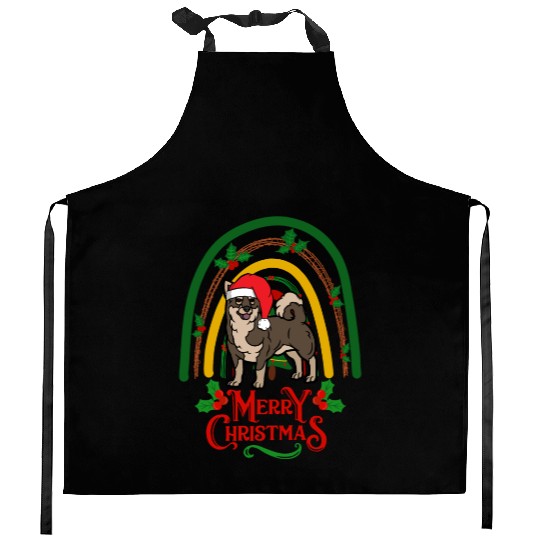 Christmas Swedish Vallhund Kitchen Aprons