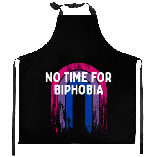 No Time for Biphobia Bisexual LGBTQ Bi Pride Kitchen Aprons