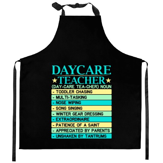 Daycare Teacher Childcare Educator Director Kitchen Aprons