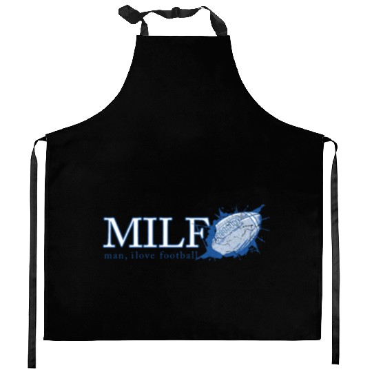 Man I Love Football MILF funny football design Kitchen Aprons