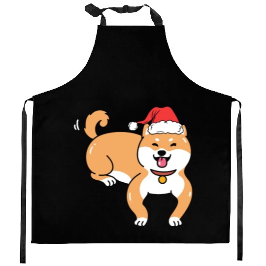 Shiba Inu Japanese Dog Lover Puppy Paw Christmas Kitchen Aprons