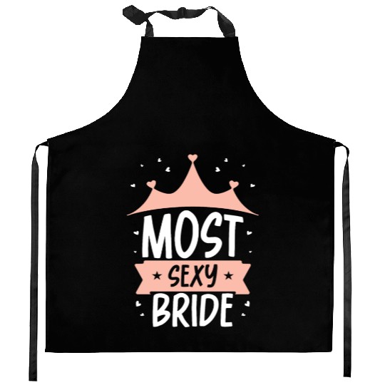 Most Sexy Bride Wedding Cute Party Bachelorette Kitchen Aprons