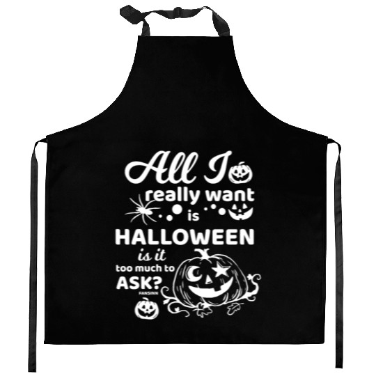 Jack o Lantern Halloween Pumpkin face Kitchen Aprons