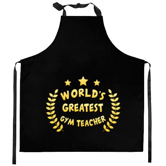 Worlds Greatest Gym Teacher Physical Education Kitchen Aprons