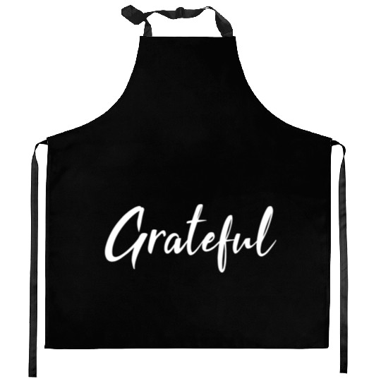 Grateful - White FINAL 1 Kitchen Aprons