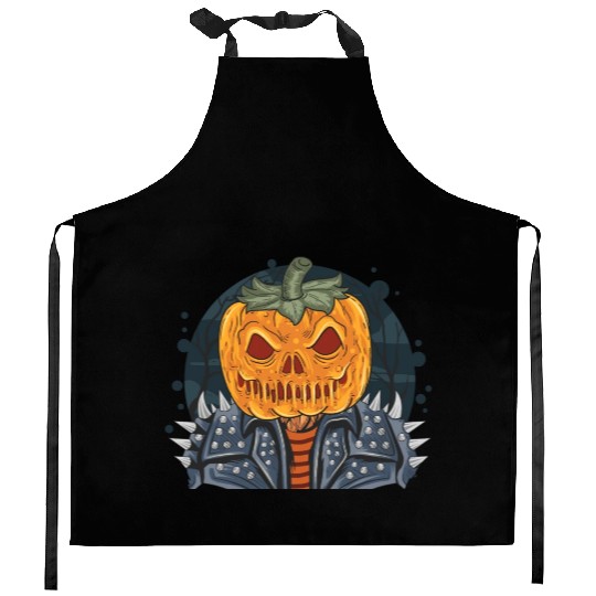 Spooky Jack-o'-lantern Kitchen Aprons