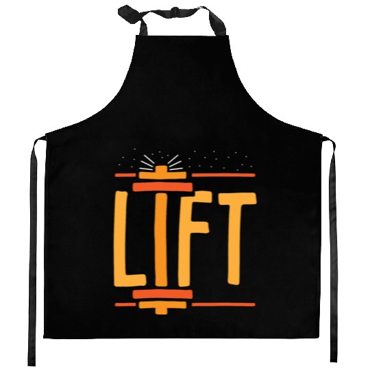 Lift Lifting Gym Workout Weightlifting Kitchen Aprons