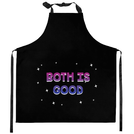 Both is Good Bisexual LGBTQ Bi Pride Positivity Kitchen Aprons