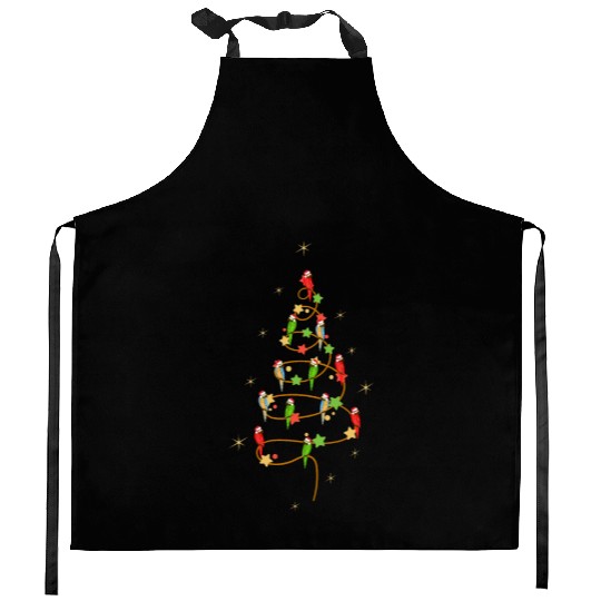 MACAWS CHRISTMAS TREE FOR MACAW AND PARROT LOVERS Kitchen Aprons