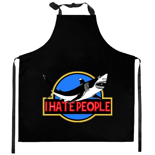 I hate people Kitchen Aprons