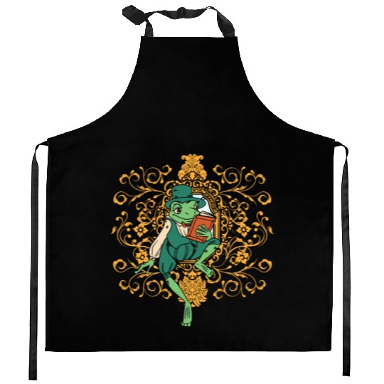 Classy Royalty Prince Toad Frog Amphibian Kitchen Aprons