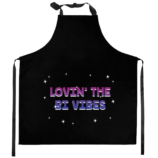 Lovin' the Bi Vibes Bisexual LGBTQ Bi Pride LGBT Kitchen Aprons