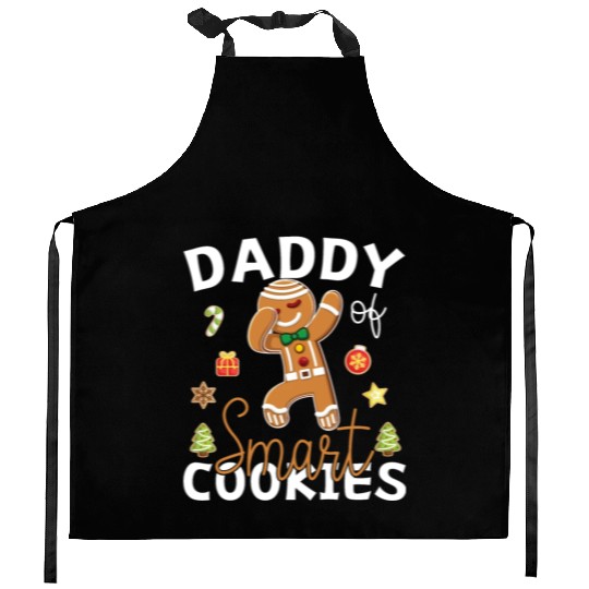 Daddy of Smart Cookies Christmas Gingerbread Man Kitchen Aprons