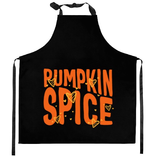 Halloween Theme Cute Pumpkin Spice Coffee Lover Kitchen Aprons