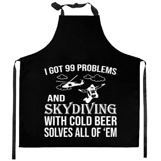 Skydiving With Beer Solves Of Problem Kitchen Aprons