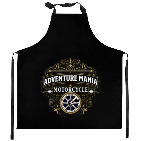 Motorcycle Adventure Mania Kitchen Aprons