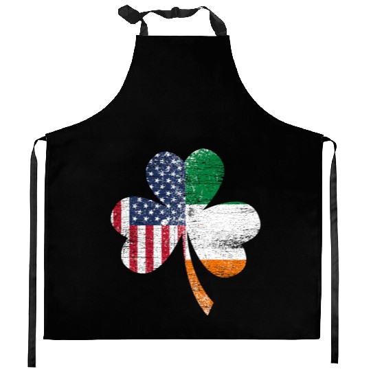 Shamrock Usa Flag Irish Ireland Kitchen Aprons