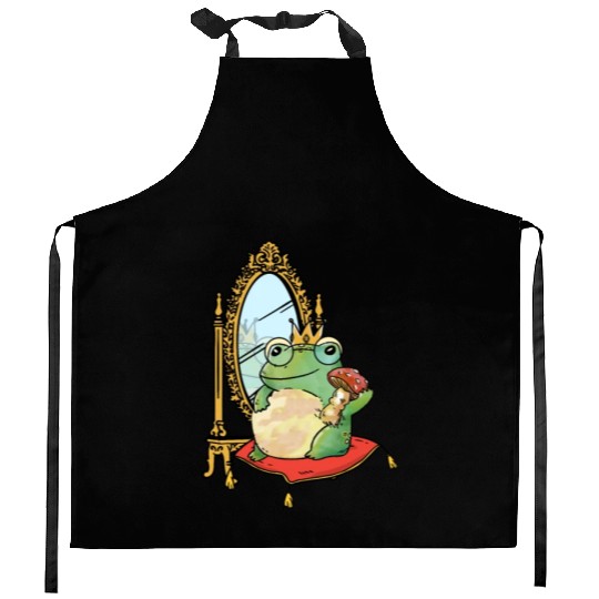 Classy Royalty Prince Toad Frog Amphibian Kitchen Aprons