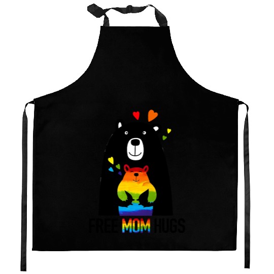 Bear free mom hugs Kitchen Aprons