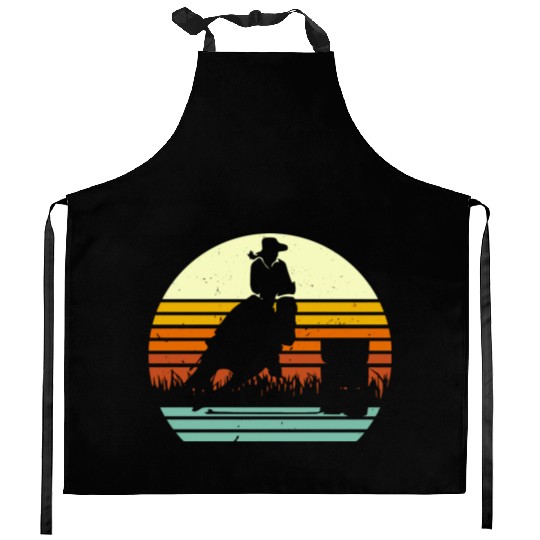 Barrel Racing Retro Sun Style Kitchen Aprons