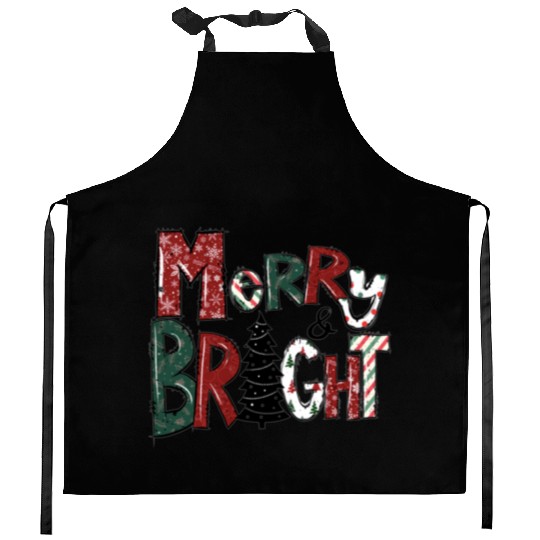 Merry And Bright Kitchen Aprons | Merry Christmas 2022