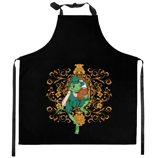 Classy Royalty Prince Toad Frog Amphibian Kitchen Aprons