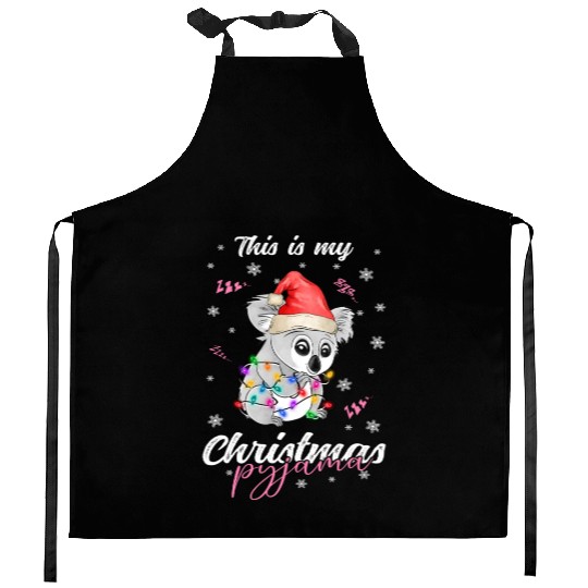Winter Christmas Pyjama Koala Kitchen Aprons