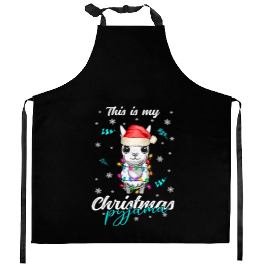Winter Christmas Pyjama Llama Kitchen Aprons