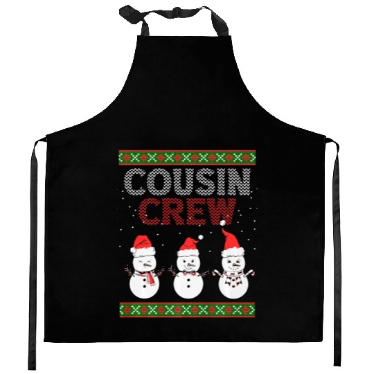Cousin Crew Christmas Pajamas Gnome Tree Merry Xma Kitchen Aprons