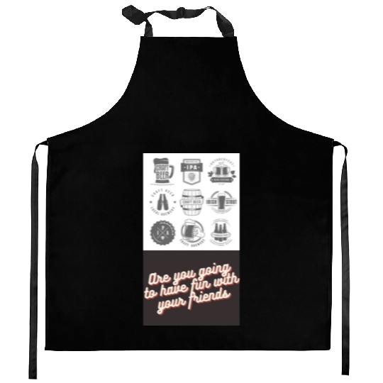 chill Rum with your friends Kitchen Aprons