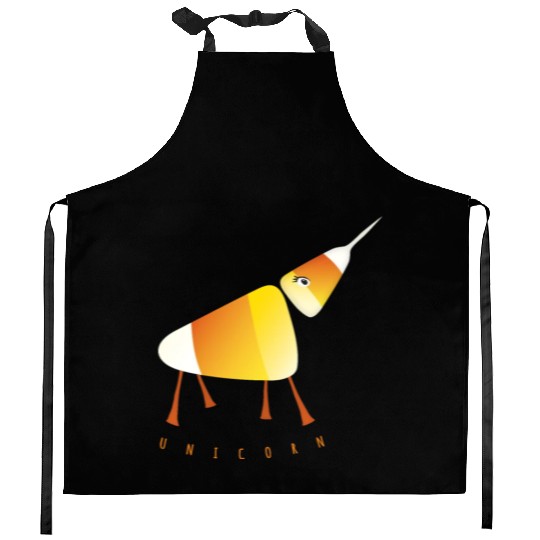 UNICORN Funny Candy Corn Halloween Kitchen Aprons