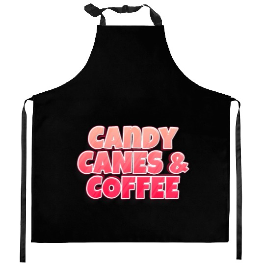 Candy Cane Candy Canes And Coffee Kitchen Aprons
