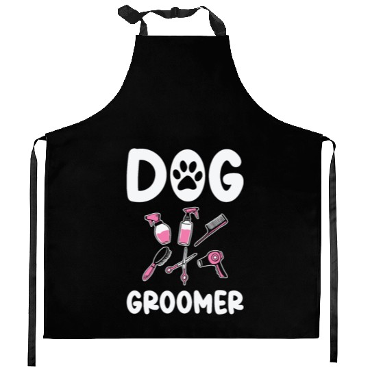 Dog Groomer Canine Grooming Hygiene Kitchen Aprons