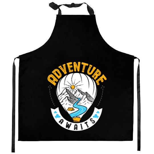 Adventure Awaits Hot Air Balloon Thrill Seeker Kitchen Aprons