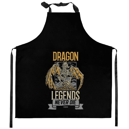 Dragon Legends Never Die Kitchen Aprons