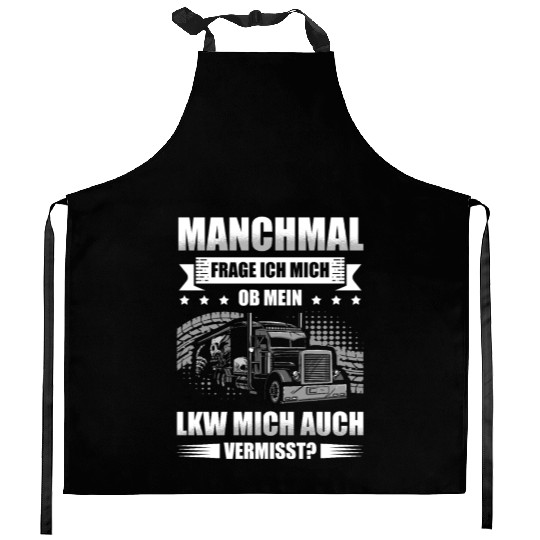 Trucker Men Truck Long Distance Driver Truck Kitchen Aprons