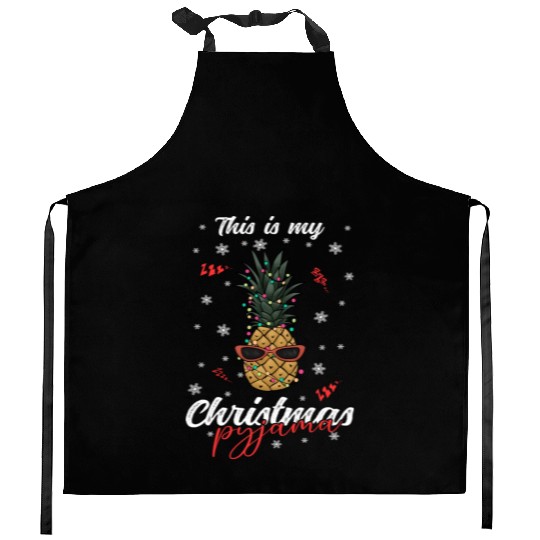 Winter Christmas Pyjama Pineapple Kitchen Aprons