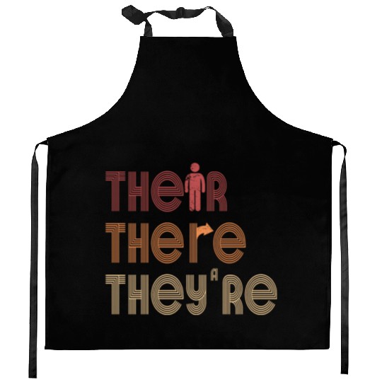 Their There They're English Teacher Grammar Kitchen Aprons