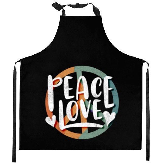 Peace Love, Peace Kitchen Aprons