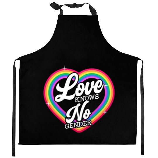 Love Knows No Gender Rainbow Pride Month Kitchen Aprons