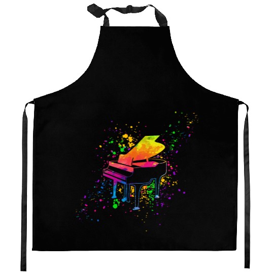 Piano, Pianist Kitchen Aprons