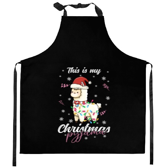 Winter Christmas Pyjama Llama Kitchen Aprons