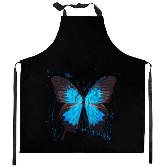 Blue Butterfly Women Garden Nature Lover Kitchen Aprons